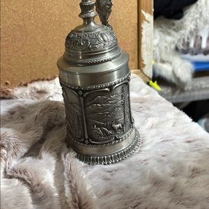 Vintage all pewter beer Stein SKS ZINN 95% West Germany